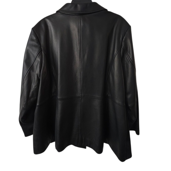 Preston & York Genuine Lamb Skin Leather Coat/ Jacket Buttery Soft Size 3X Black - Picture 9 of 16